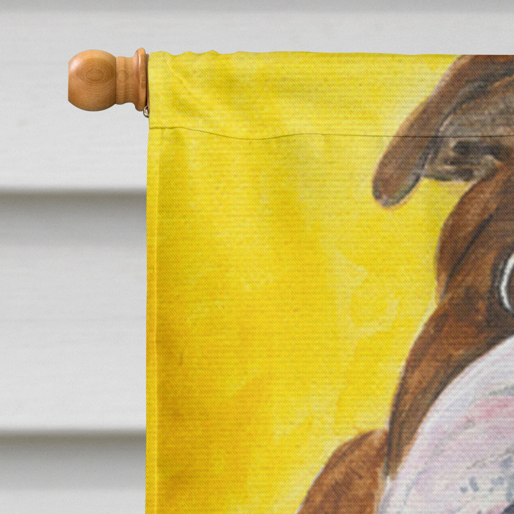 English Bulldog House Flag 28x40 Porch Sleeve Pole Decorative Outside Yard Banner Artwork Wall Hanging, Polyester