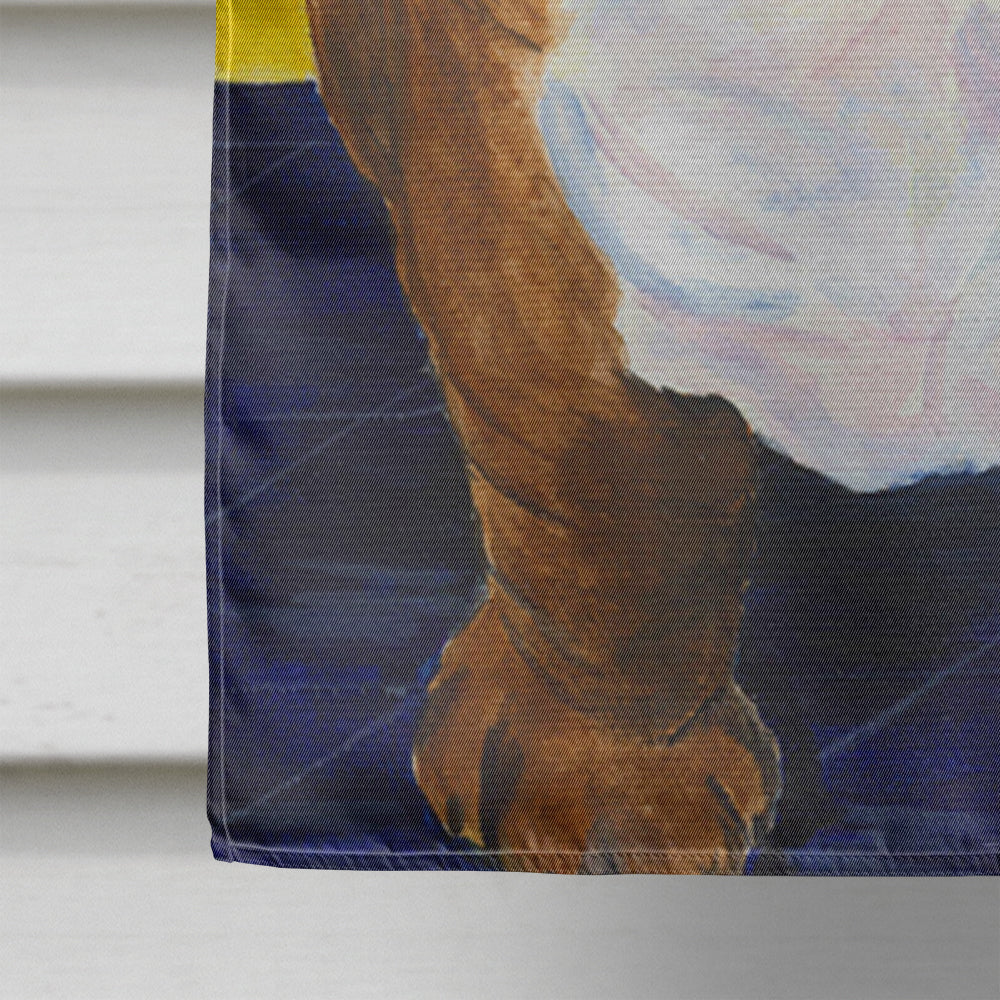 English Bulldog House Flag 28x40 Porch Sleeve Pole Decorative Outside Yard Banner Artwork Wall Hanging, Polyester