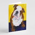 English Bulldog Greeting Cards Pack of 8 Blank Cards with Envelopes Whimsical A7 Size 5x7