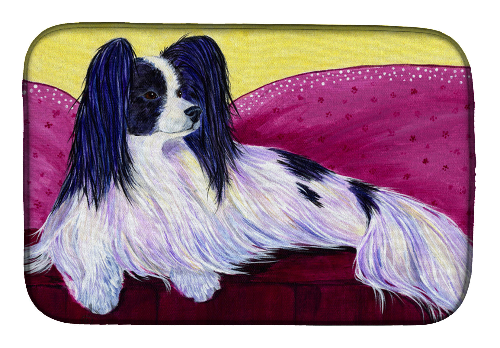 Papillon Dish Drying Mat Absorbent Dish Drying Mat Pad for Kitchen Counter Dish Drainer Mat for Countertop, 14 x 21", Multicolor