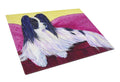 Papillon Cutting Board Tempered Glass Kitchen Cutting Surface, Heat Resistant Chopping, Non-Slip Feet, Food Prep & Serving