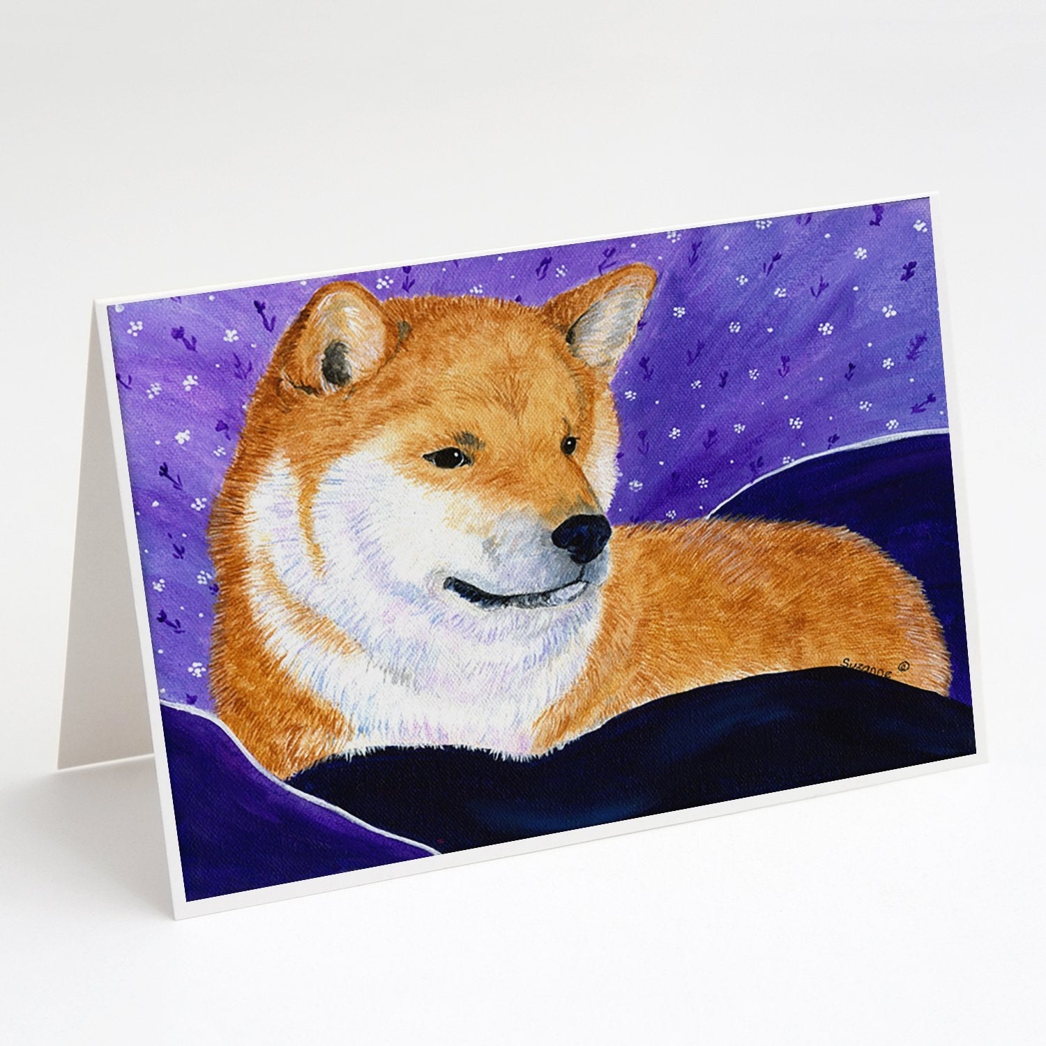 Shiba Inu Greeting Cards Pack of 8 Blank Cards with Envelopes Whimsical A7 Size 5x7