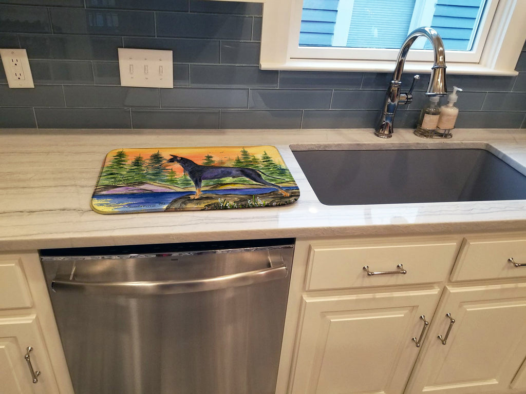 Manchester Terrier Dish Drying Mat Absorbent Dish Drying Mat Pad for Kitchen Counter Dish Drainer Mat for Countertop, 14 x 21", Multicolor
