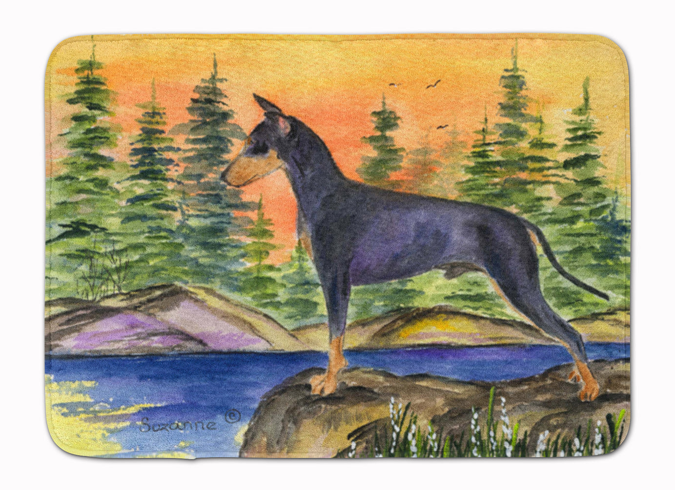 Manchester Terrier Memory Foam Kitchen Mat Machine Washable Anti-Fatigue Cushion Comfort Bath or Kitchen Rug