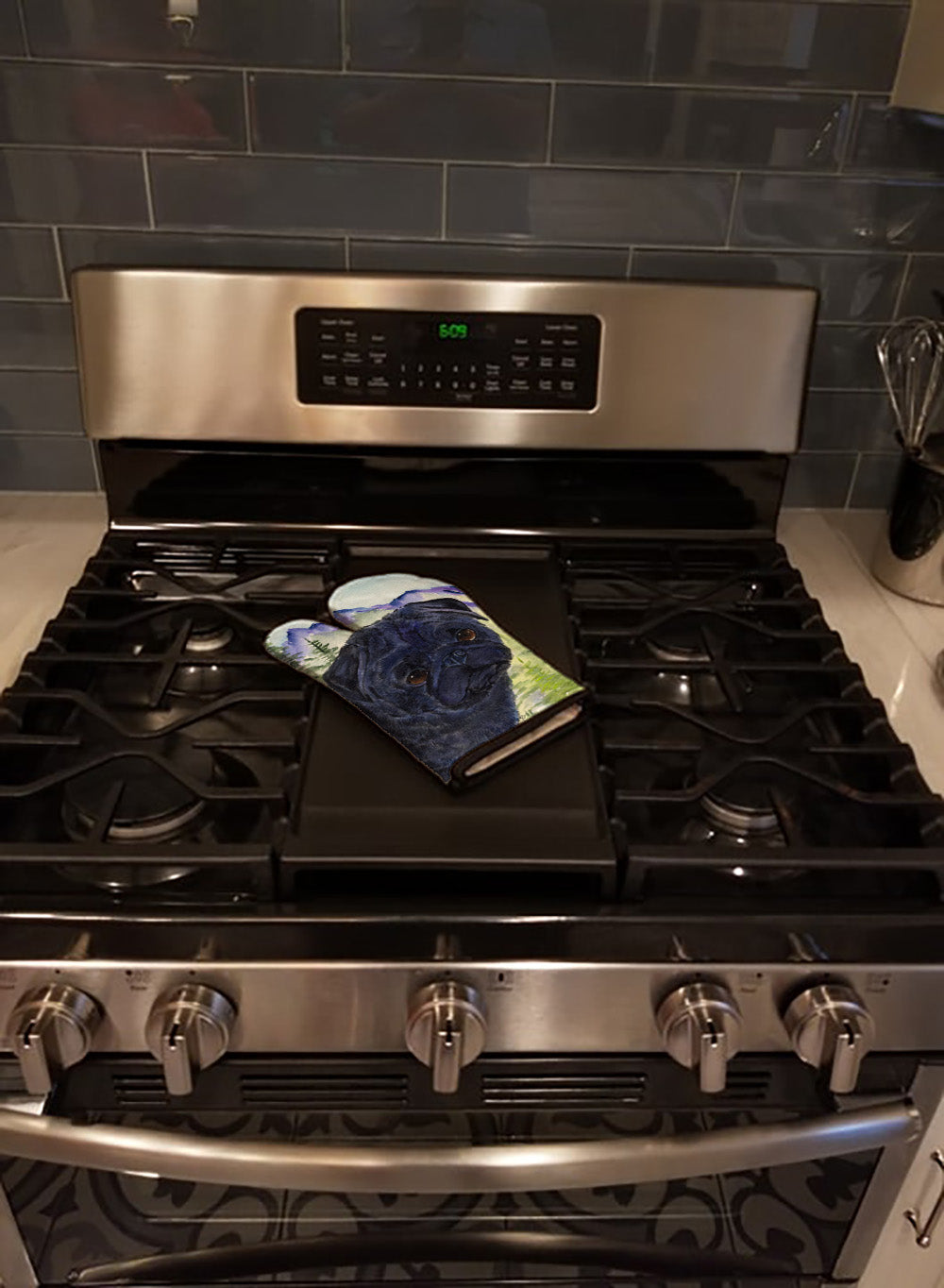 Pug Oven Mitt Heat Resistant Thick Oven Mitt for Hot Pans and Oven, Kitchen Mitt Protect Hands, Cooking Baking Glove