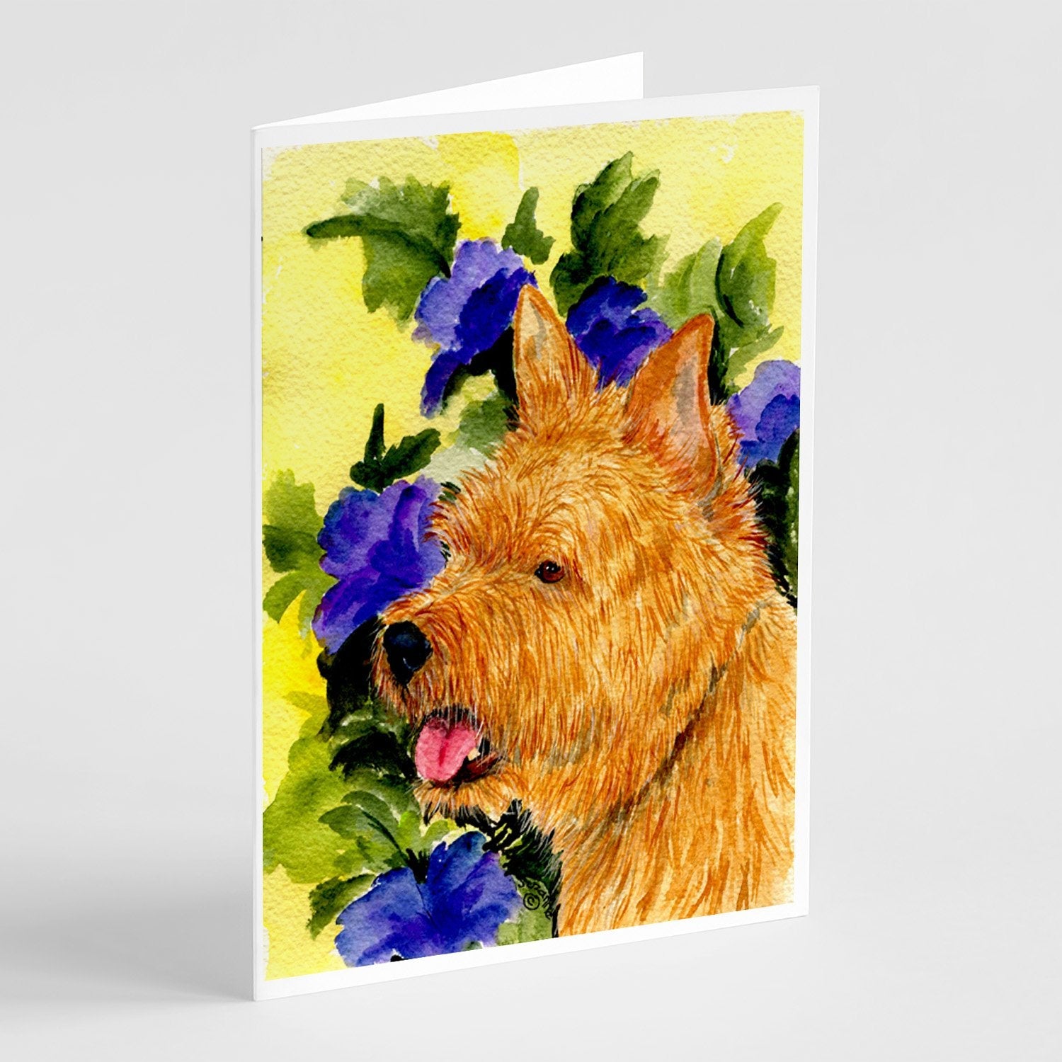 Norwich Terrier Greeting Cards Pack of 8 Blank Cards with Envelopes Whimsical A7 Size 5x7