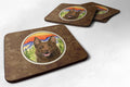 Australian Kelpie Foam Coasters Set of 4 Cup Coasters for Indoor Outdoor, Tabletop Protection, Anti Slip, Mouse pad Material