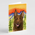 Australian Kelpie Greeting Cards Pack of 8 Blank Cards with Envelopes Whimsical A7 Size 5x7