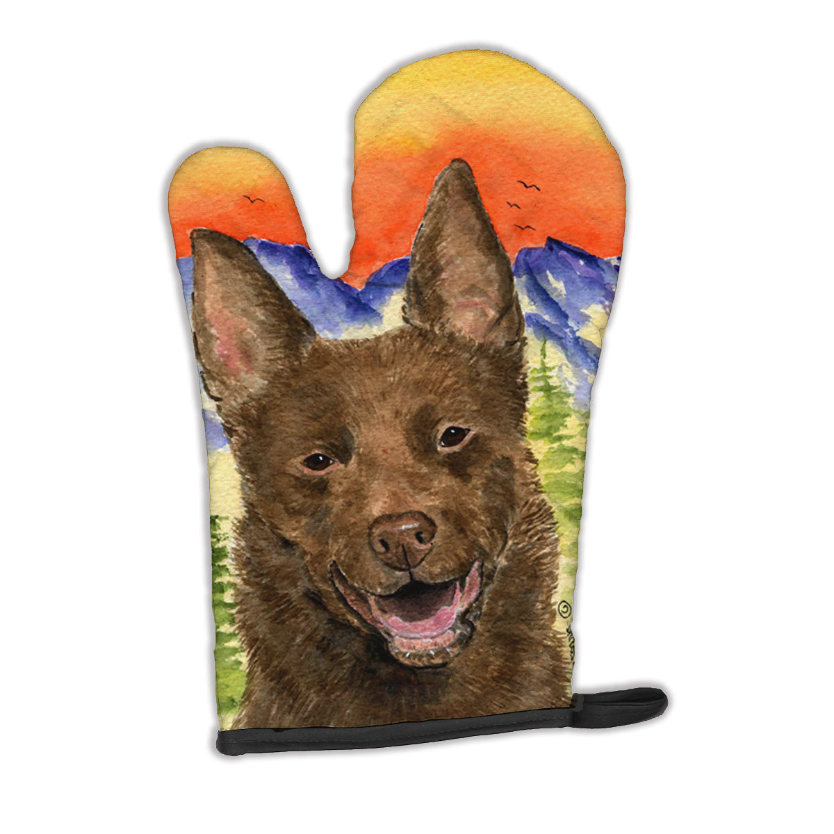 Australian Kelpie Oven Mitt Heat Resistant Thick Oven Mitt for Hot Pans and Oven, Kitchen Mitt Protect Hands, Cooking Baking Glove