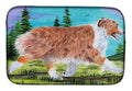 Australian Shepherd Dish Drying Mat Absorbent Dish Drying Mat Pad for Kitchen Counter Dish Drainer Mat for Countertop, 14 x 21", Multicolor