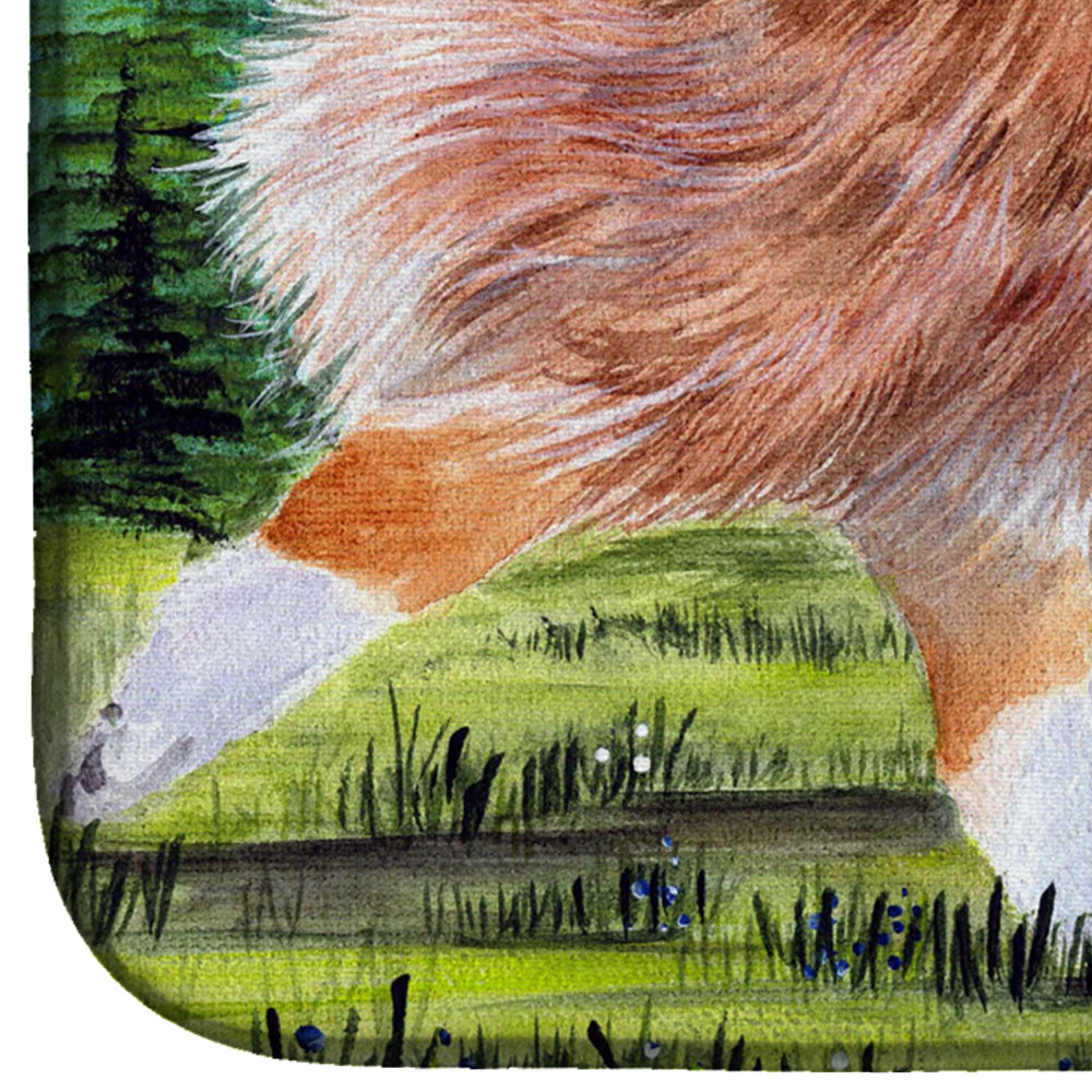 Australian Shepherd Dish Drying Mat Absorbent Dish Drying Mat Pad for Kitchen Counter Dish Drainer Mat for Countertop, 14 x 21", Multicolor