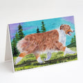 Australian Shepherd Greeting Cards Pack of 8 Blank Cards with Envelopes Whimsical A7 Size 5x7