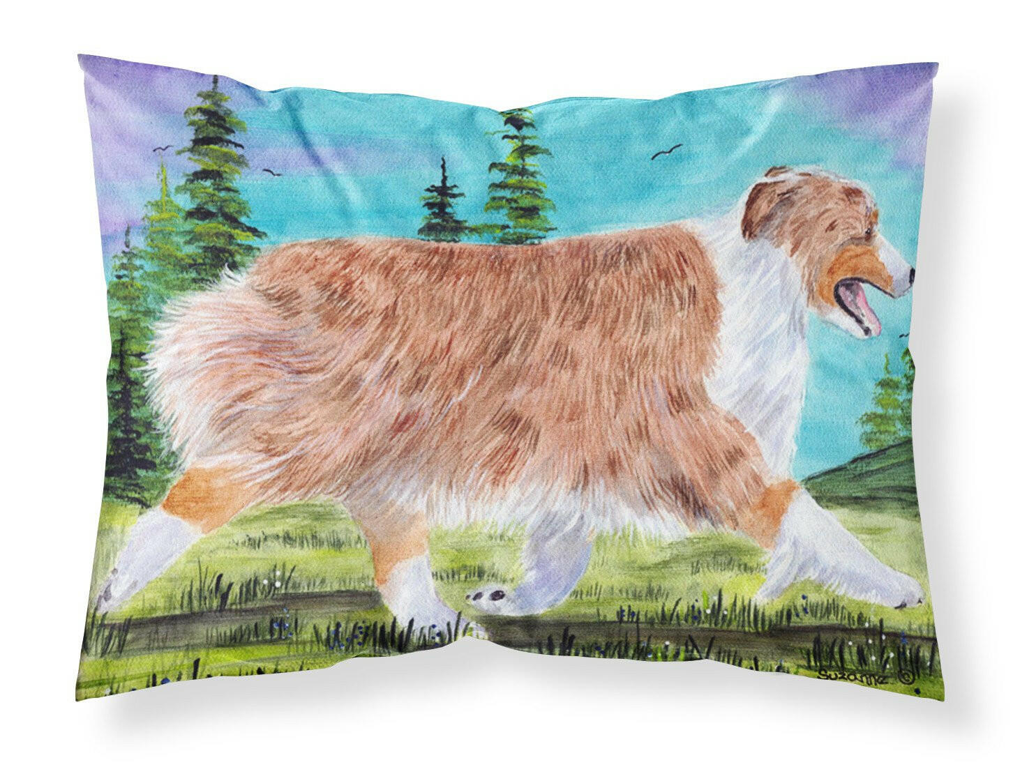 Australian Shepherd Standard Pillowcase Lightweight Super Soft Easy Care Decorative Artwork Pillowcase, Standard