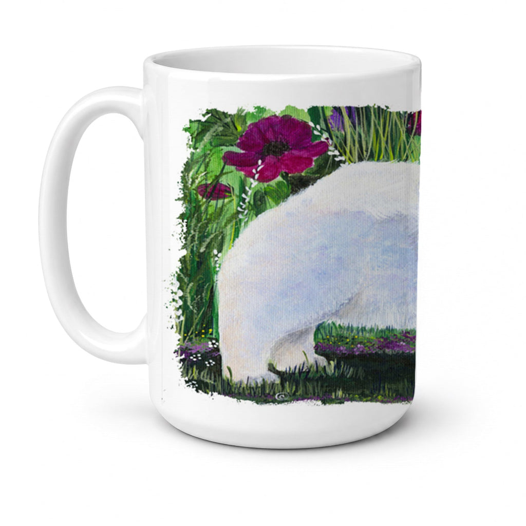 Keeshond Ceramic Coffee Mug 15 oz Decorative Large C Handle Mug Cup for Tea, Cocoa Hot Chocolate