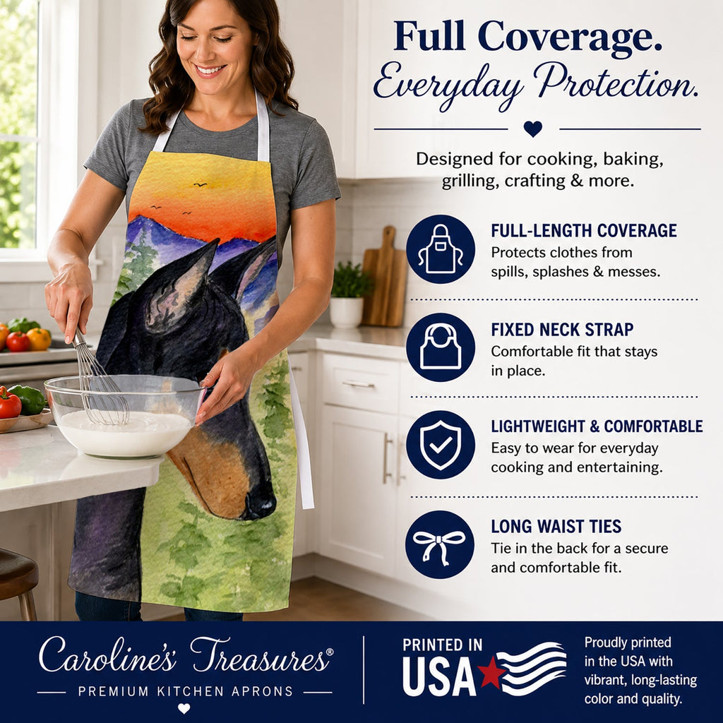 Manchester Terrier Apron Cooking Kitchen Server Baking Crafts Gardening for Adult Women Men, Unisex, Large, Multicolor