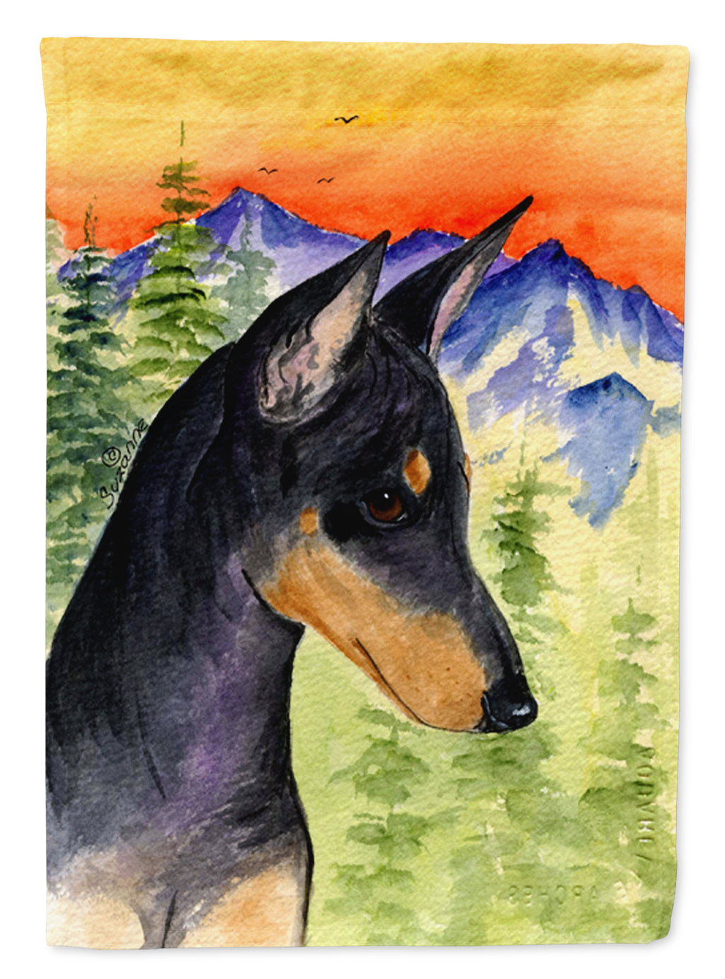 Manchester Terrier House Flag 28x40 Porch Sleeve Pole Decorative Outside Yard Banner Artwork Wall Hanging, Polyester