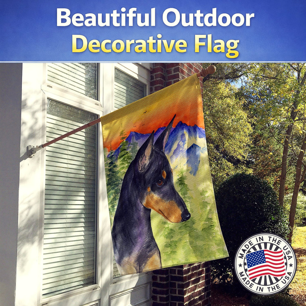 Manchester Terrier House Flag 28x40 Porch Sleeve Pole Decorative Outside Yard Banner Artwork Wall Hanging, Polyester