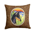 Manchester Terrier Decorative Throw Pillow 14x14 Indoor Outdoor Accent Cushion, Fabric Cover with Insert for Sofa, Bed, Porch & Living Room
