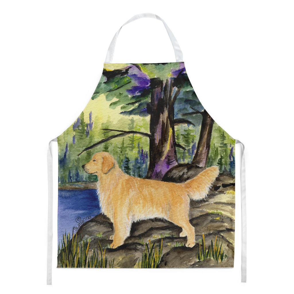 Golden Retriever Apron Cooking Kitchen Server Baking Crafts Gardening for Adult Women Men, Unisex, Large, Multicolor