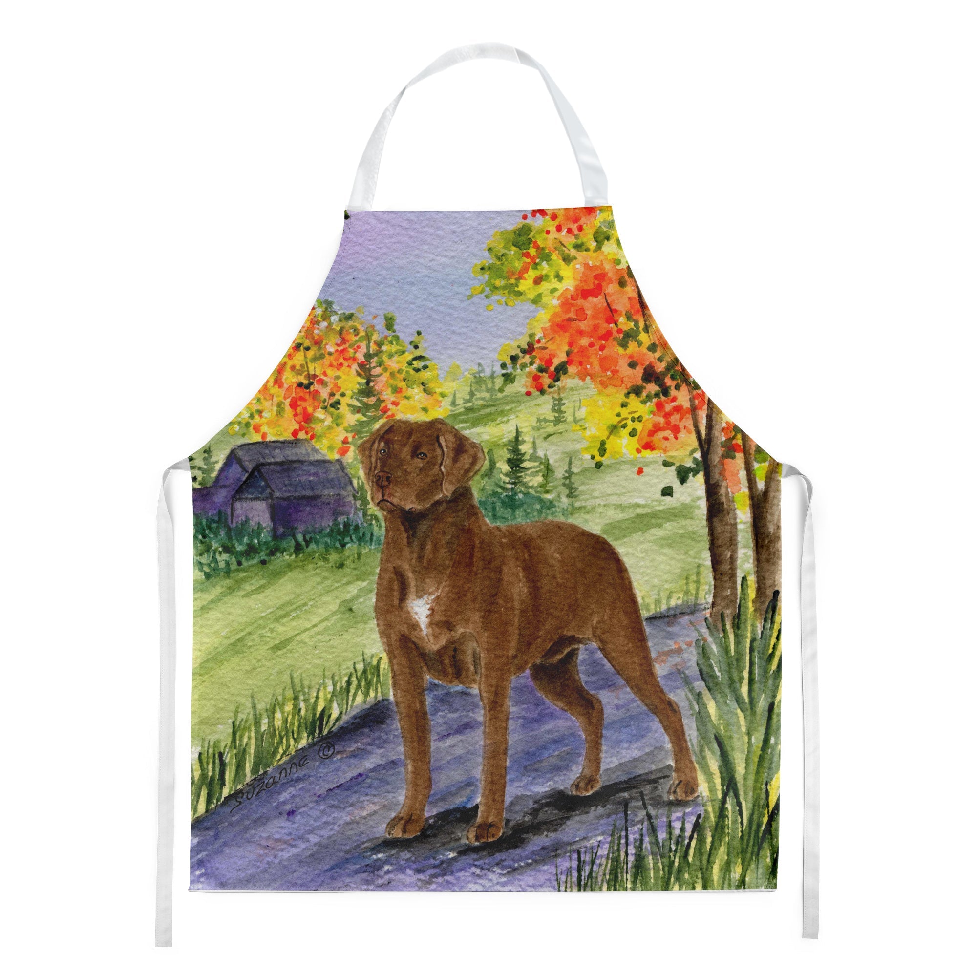 Chesapeake Bay Retriever Apron Cooking Kitchen Server Baking Crafts Gardening for Adult Women Men, Unisex, Large, Multicolor