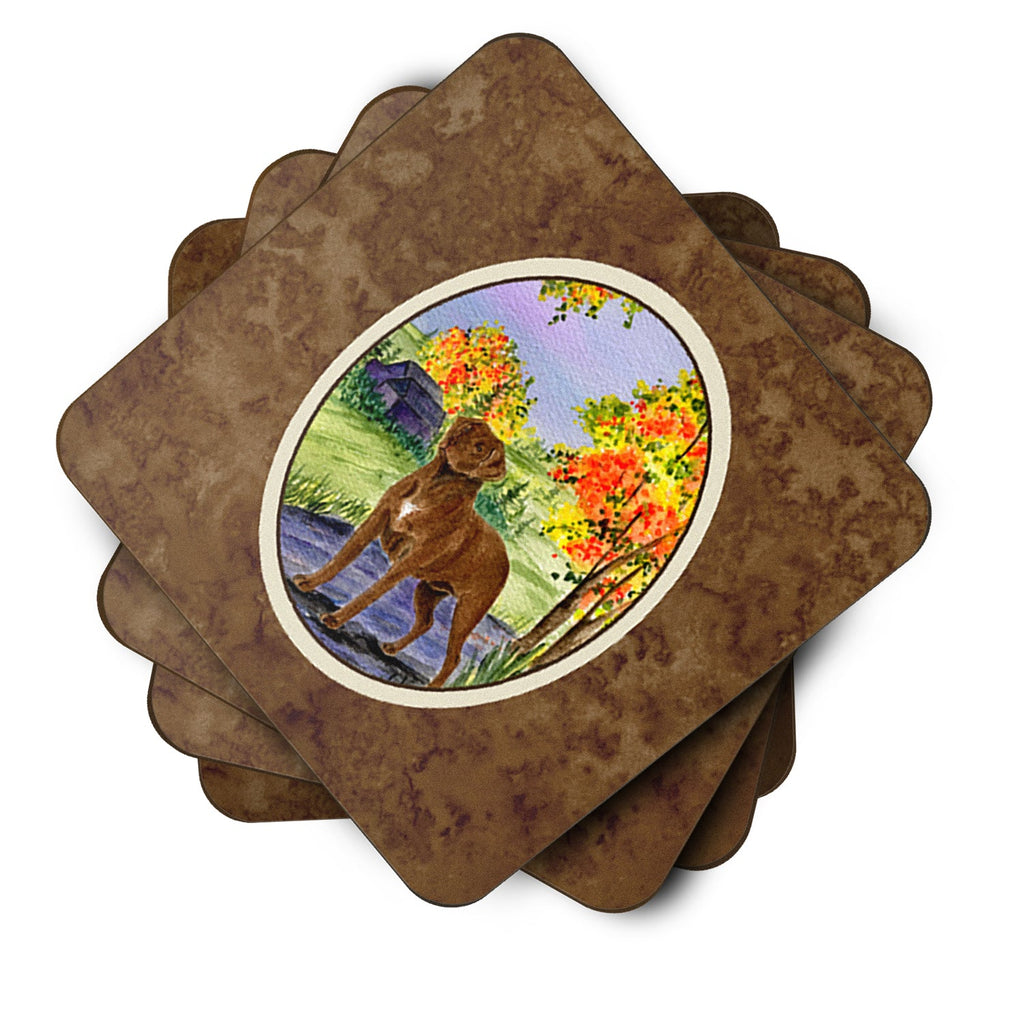 Chesapeake Bay Retriever Foam Coasters Set of 4 Cup Coasters for Indoor Outdoor, Tabletop Protection, Anti Slip, Mouse pad Material