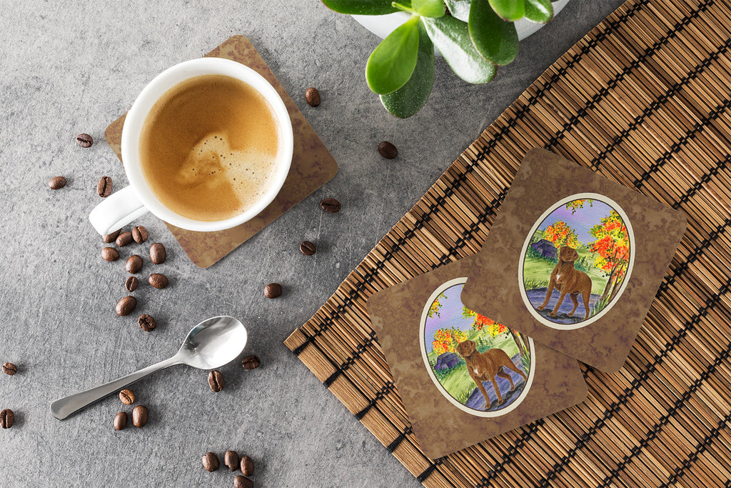 Chesapeake Bay Retriever Foam Coasters Set of 4 Cup Coasters for Indoor Outdoor, Tabletop Protection, Anti Slip, Mouse pad Material