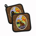 Chesapeake Bay Retriever Pot Holder Set of 2 Heat Resistant Quilted Hot Pads 7.5 x 7.5 Inch, Insulated Kitchen Trivets for Cooking & Baking