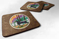 Doberman Foam Coasters Set of 4 Cup Coasters for Indoor Outdoor, Tabletop Protection, Anti Slip, Mouse pad Material