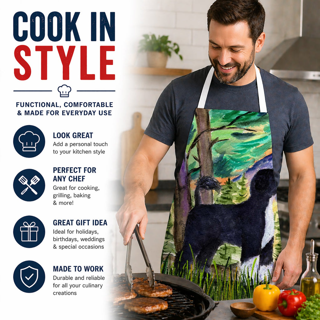 Portuguese Water Dog Apron Cooking Kitchen Server Baking Crafts Gardening for Adult Women Men, Unisex, Large, Multicolor