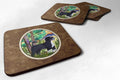 Portuguese Water Dog Foam Coasters Set of 4 Cup Coasters for Indoor Outdoor, Tabletop Protection, Anti Slip, Mouse pad Material