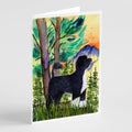 Portuguese Water Dog Greeting Cards Pack of 8 Blank Cards with Envelopes Whimsical A7 Size 5x7