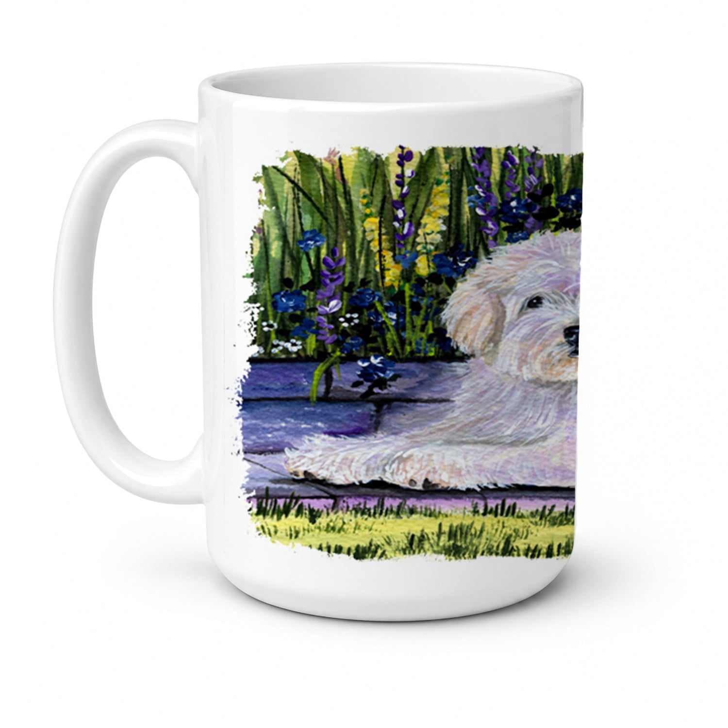 Coton de Tulear Ceramic Coffee Mug 15 oz Decorative Large C Handle Mug Cup for Tea, Cocoa Hot Chocolate