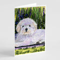 Coton de Tulear Greeting Cards Pack of 8 Blank Cards with Envelopes Whimsical A7 Size 5x7