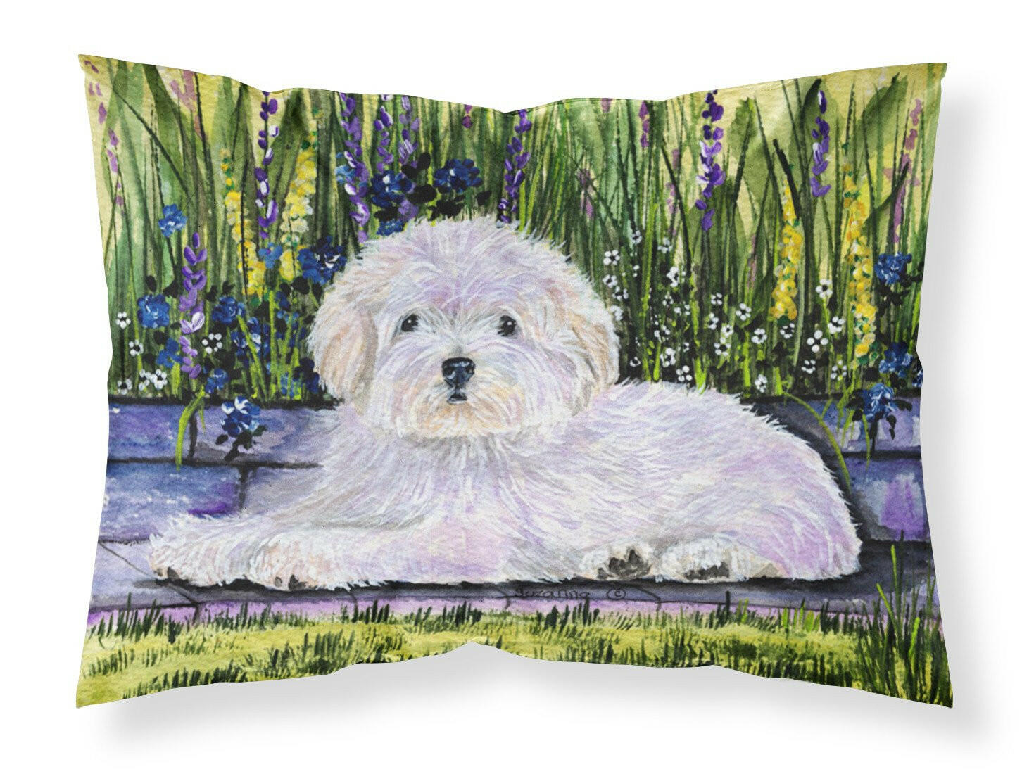 Coton de Tulear Standard Pillowcase Lightweight Super Soft Easy Care Decorative Artwork Pillowcase, Standard