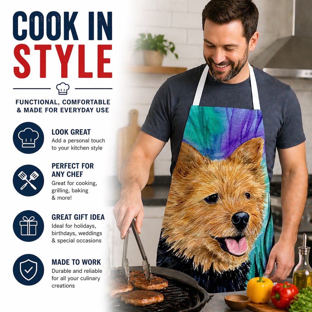 Norwich Terrier Apron Cooking Kitchen Server Baking Crafts Gardening for Adult Women Men, Unisex, Large, Multicolor