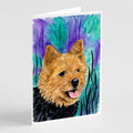 Norwich Terrier Greeting Cards Pack of 8 Blank Cards with Envelopes Whimsical A7 Size 5x7