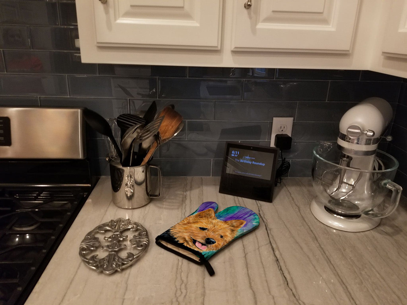 Norwich Terrier Oven Mitt Heat Resistant Thick Oven Mitt for Hot Pans and Oven, Kitchen Mitt Protect Hands, Cooking Baking Glove