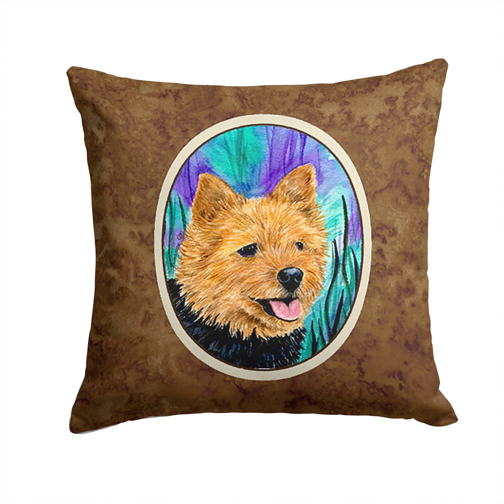 Norwich Terrier Decorative Throw Pillow 14x14 Indoor Outdoor Accent Cushion, Fabric Cover with Insert for Sofa, Bed, Porch & Living Room