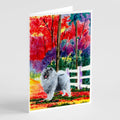 Keeshond Greeting Cards Pack of 8 Blank Cards with Envelopes Whimsical A7 Size 5x7
