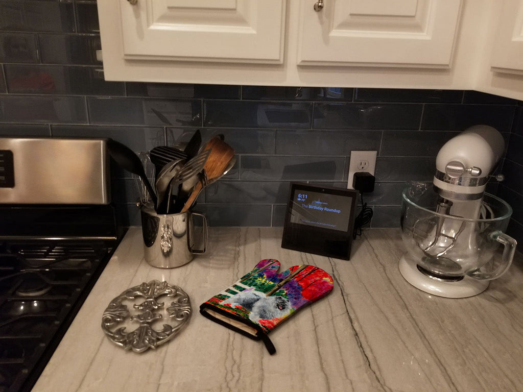 Keeshond Oven Mitt Heat Resistant Thick Oven Mitt for Hot Pans and Oven, Kitchen Mitt Protect Hands, Cooking Baking Glove