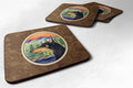 Manchester Terrier Foam Coasters Set of 4 Cup Coasters for Indoor Outdoor, Tabletop Protection, Anti Slip, Mouse pad Material