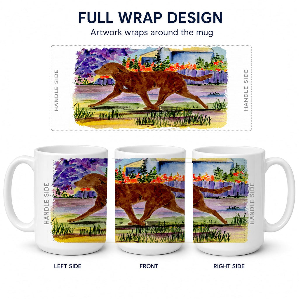 Chesapeake Bay Retriever Ceramic Coffee Mug 15 oz Decorative Large C Handle Mug Cup for Tea, Cocoa Hot Chocolate