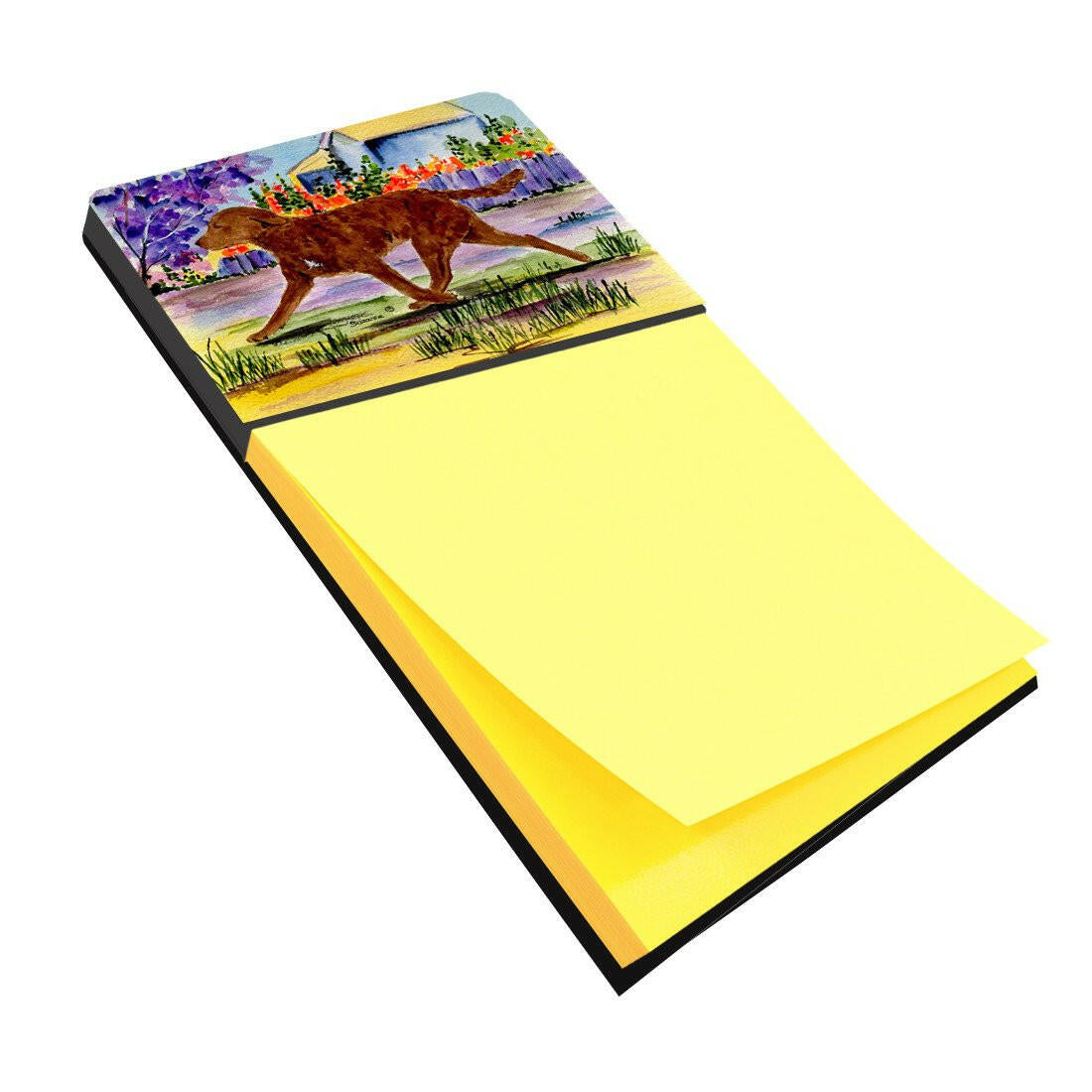 Chesapeake Bay Retriever Watercolor Sticky Note Holder Refillable Dispenser Desk Accessory 3x3 Pad Gift
