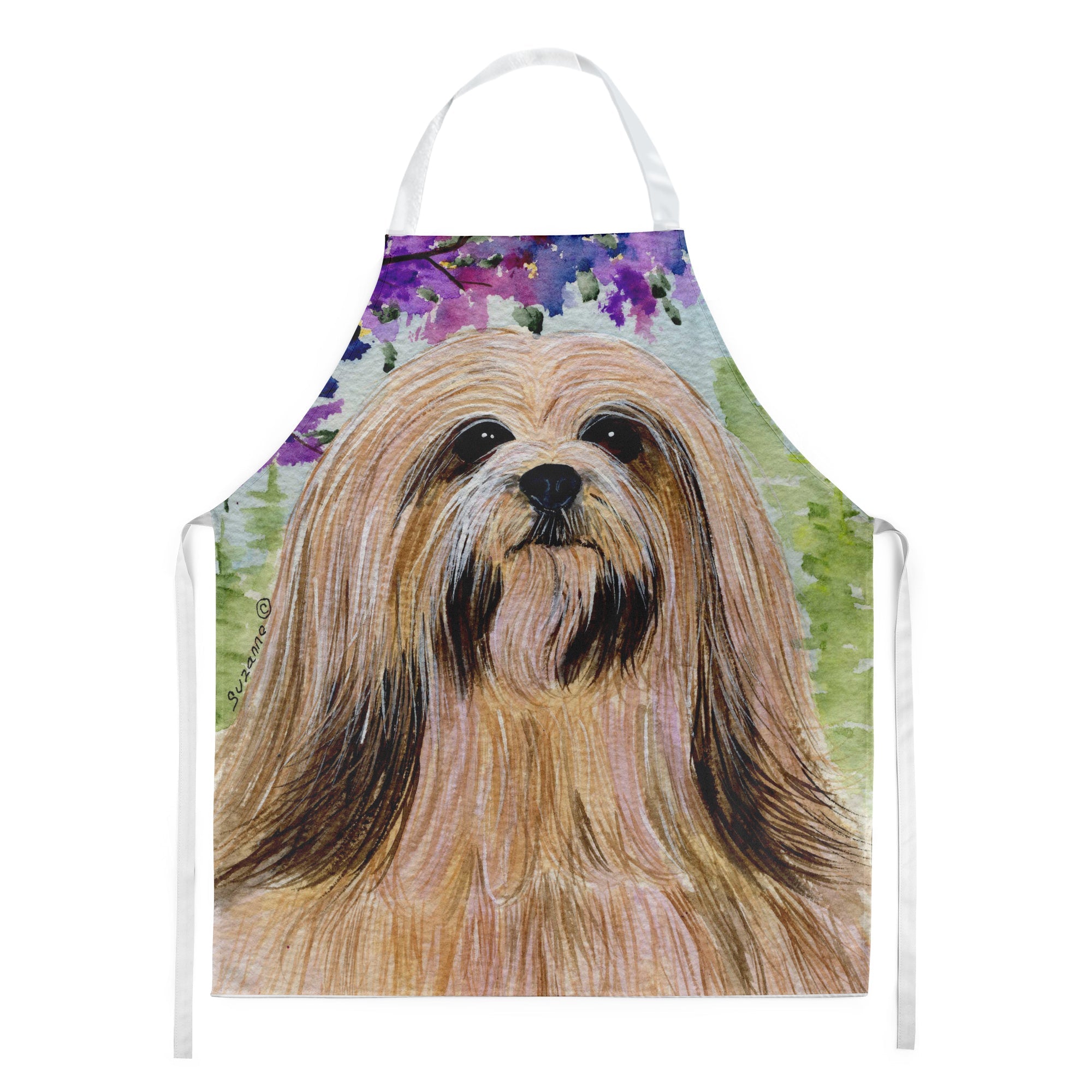 Lhasa Apso Apron Cooking Kitchen Server Baking Crafts Gardening for Adult Women Men, Unisex, Large, Multicolor