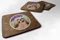 Lhasa Apso Foam Coasters Set of 4 Cup Coasters for Indoor Outdoor, Tabletop Protection, Anti Slip, Mouse pad Material