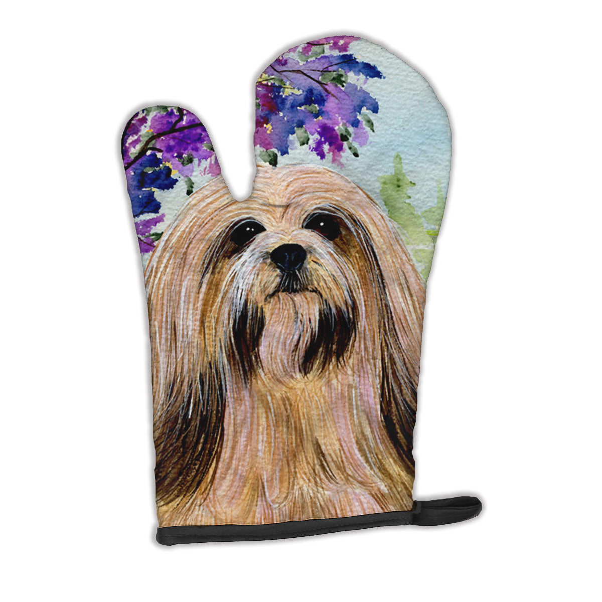 Lhasa Apso Oven Mitt Heat Resistant Thick Oven Mitt for Hot Pans and Oven, Kitchen Mitt Protect Hands, Cooking Baking Glove