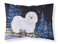 Starry Night Coton de Tulear Standard Pillowcase Lightweight Super Soft Easy Care Decorative Artwork Pillowcase, Standard