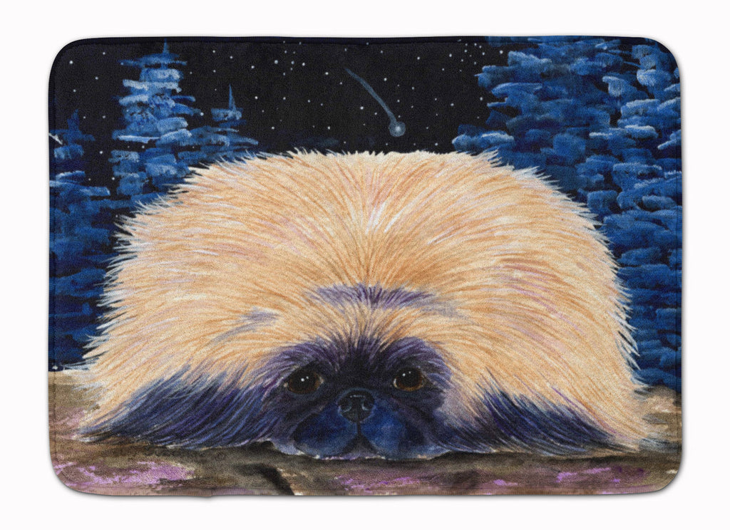 Starry Night Pekingese Memory Foam Kitchen Mat Machine Washable Anti-Fatigue Cushion Comfort Bath or Kitchen Rug