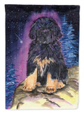 Starry Night Tibetan Mastiff House Flag 28x40 Porch Sleeve Pole Decorative Outside Yard Banner Artwork Wall Hanging, Polyester
