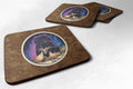 Starry Night Tibetan Mastiff Foam Coasters Set of 4 Cup Coasters for Indoor Outdoor, Tabletop Protection, Anti Slip, Mouse pad Material